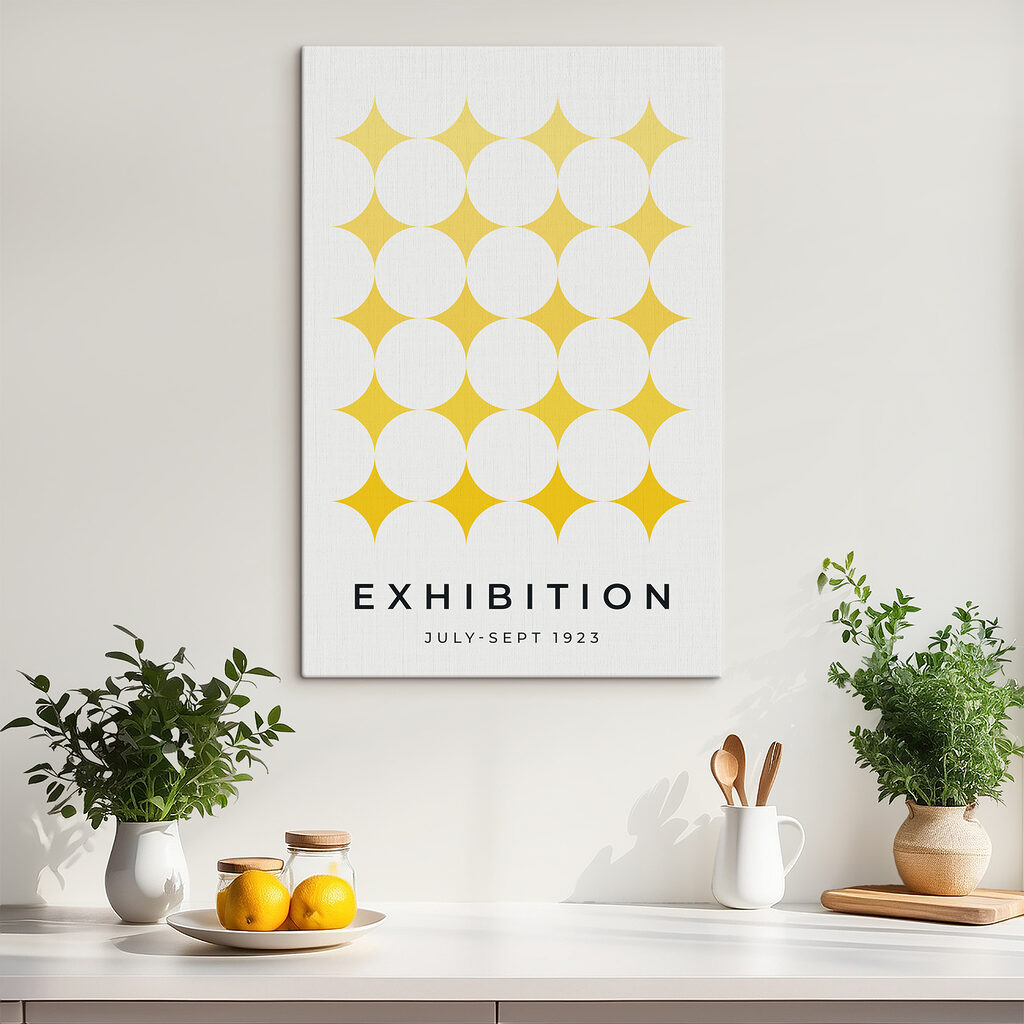 Group of white circles with yellow stars