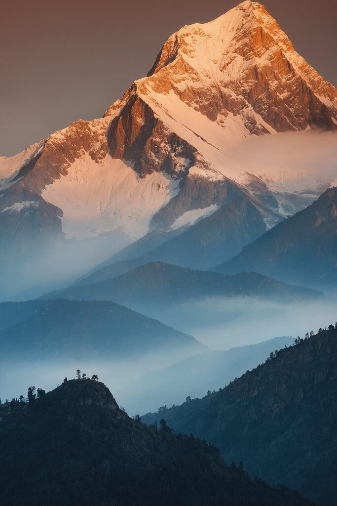 Mountain range with snow on top Mountain range with snow on top