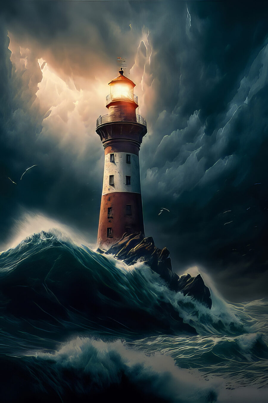 Latarnia morska na oceanie