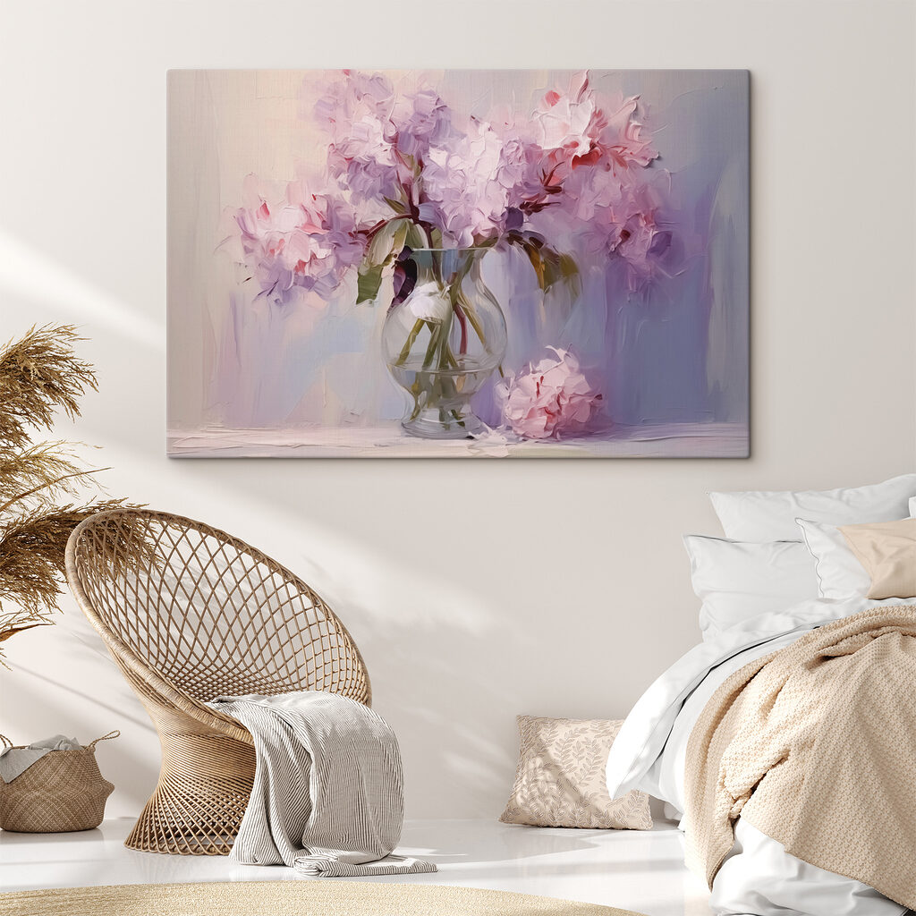 Painting of flowers in a vase