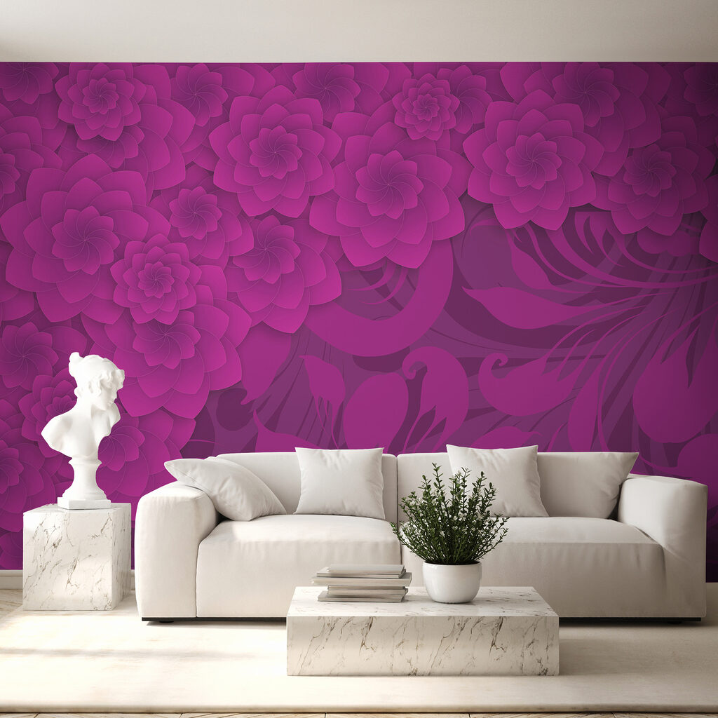 Purple and pink floral background