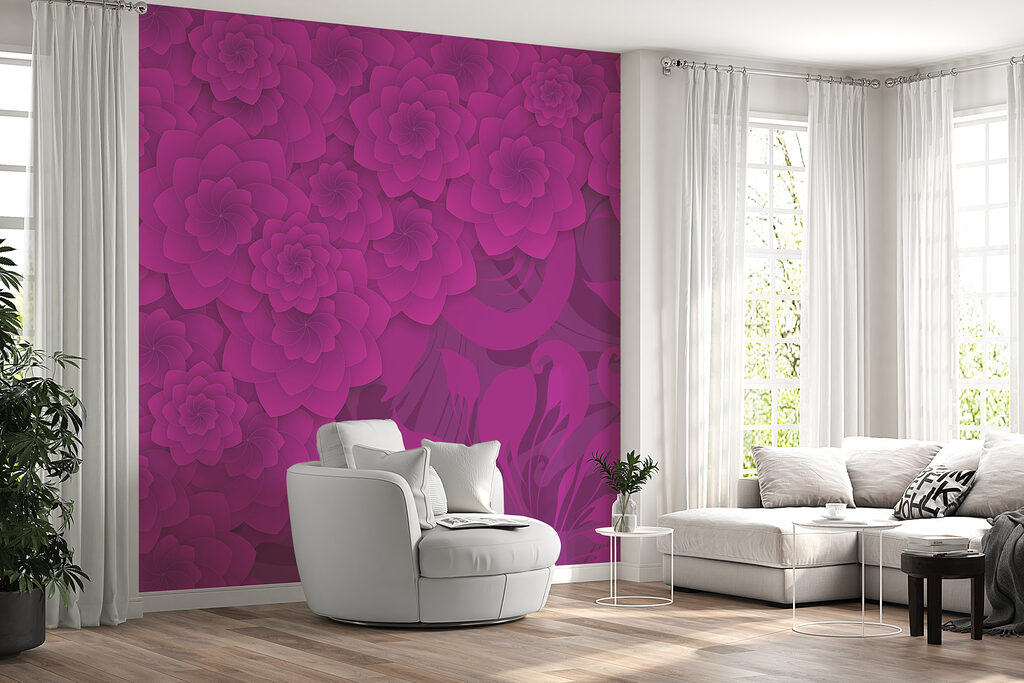 Purple and pink floral background