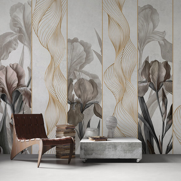 Eleganckie fale i kwiatowy design Eleganckie fale i kwiatowy design