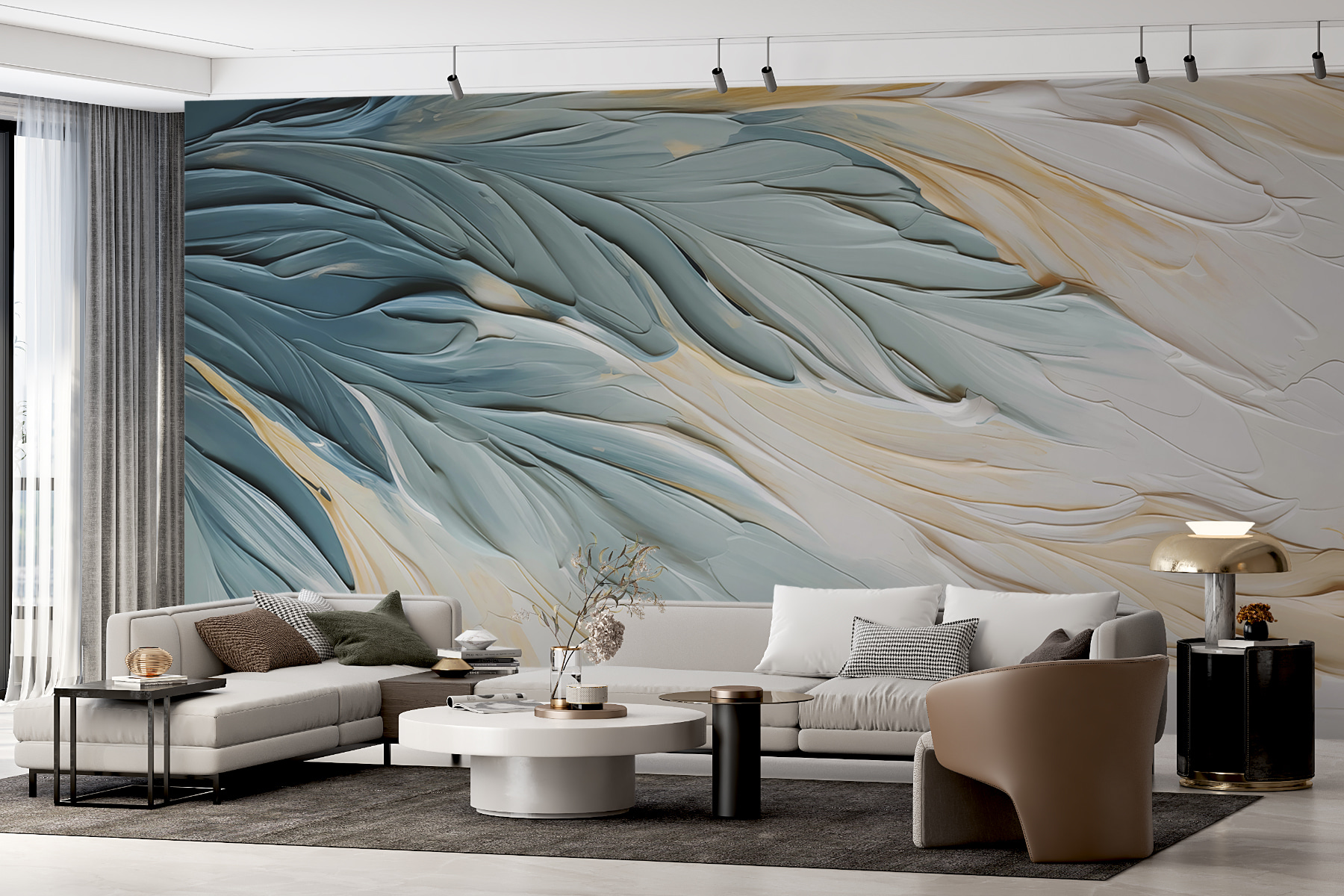 Close up of a painting