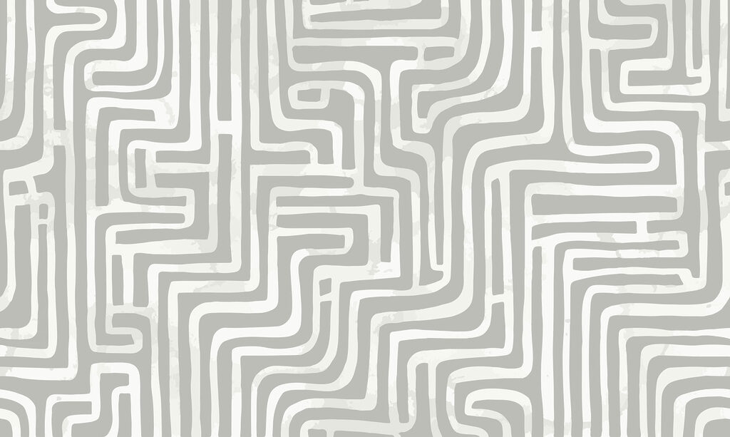 Grey and white maze