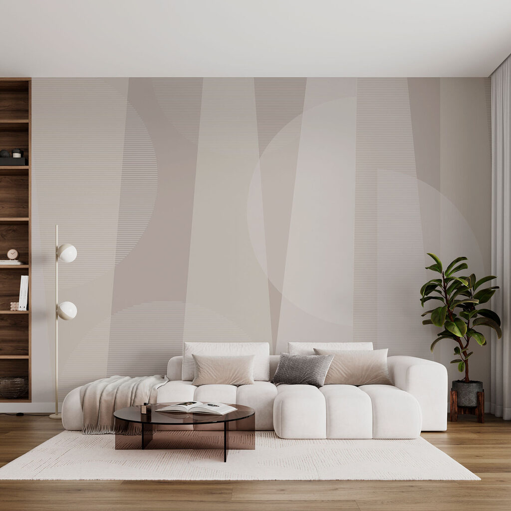 Grey and white background with circles and lines