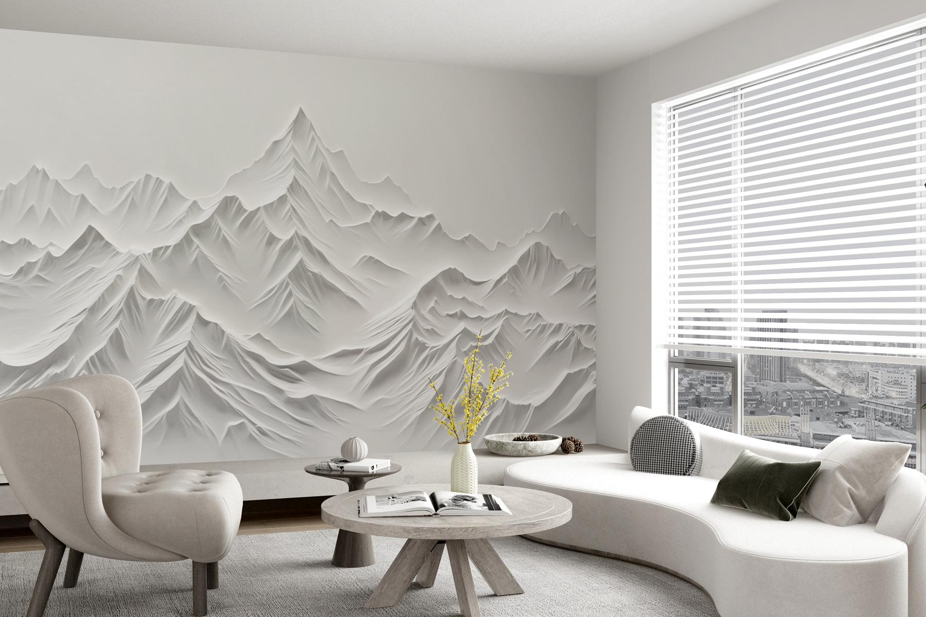 White mountain range with snow White mountain range with snow