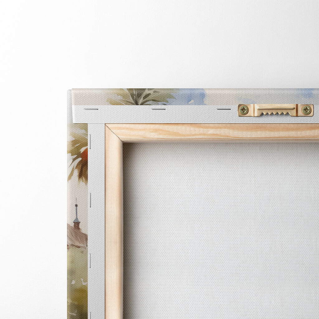 Water fountain in front of a building