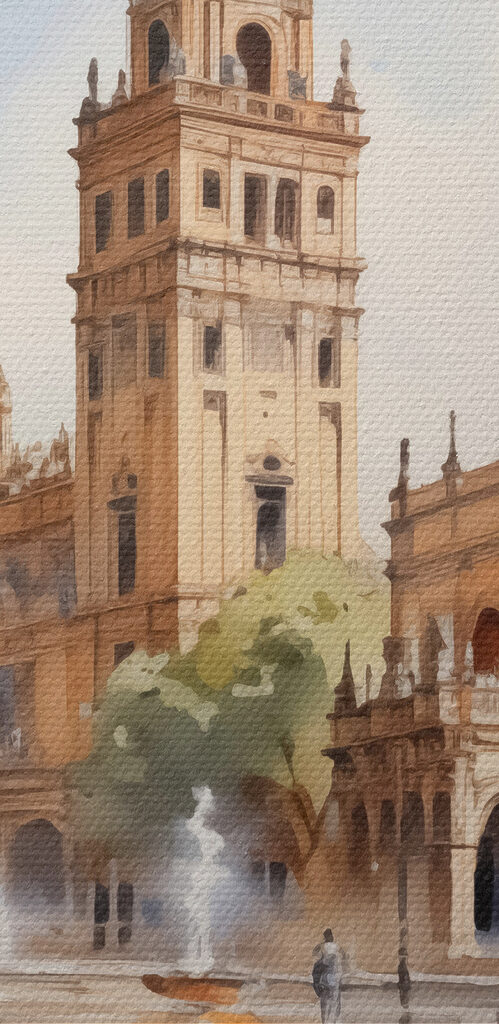 Water fountain in front of a building