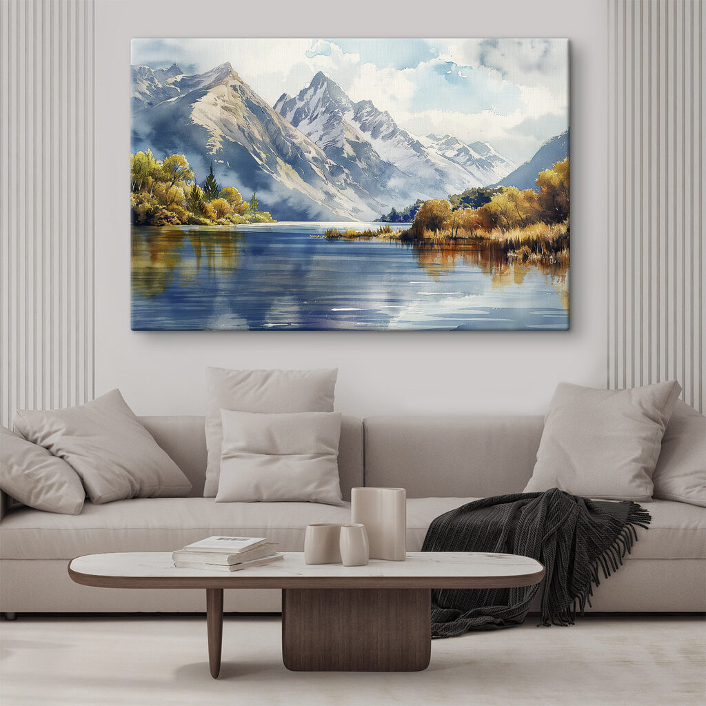 Water with mountains in the background