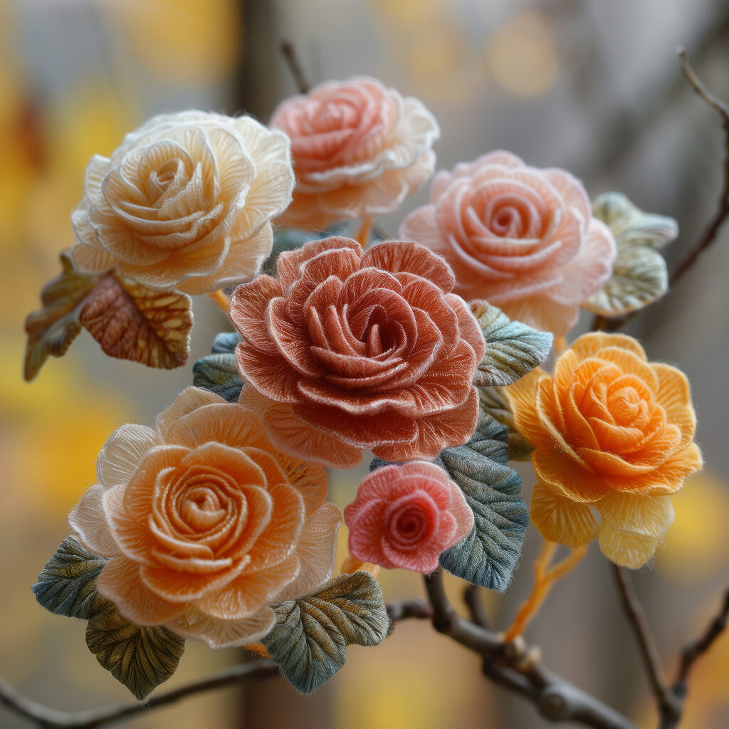 Beautiful roses in soft colors