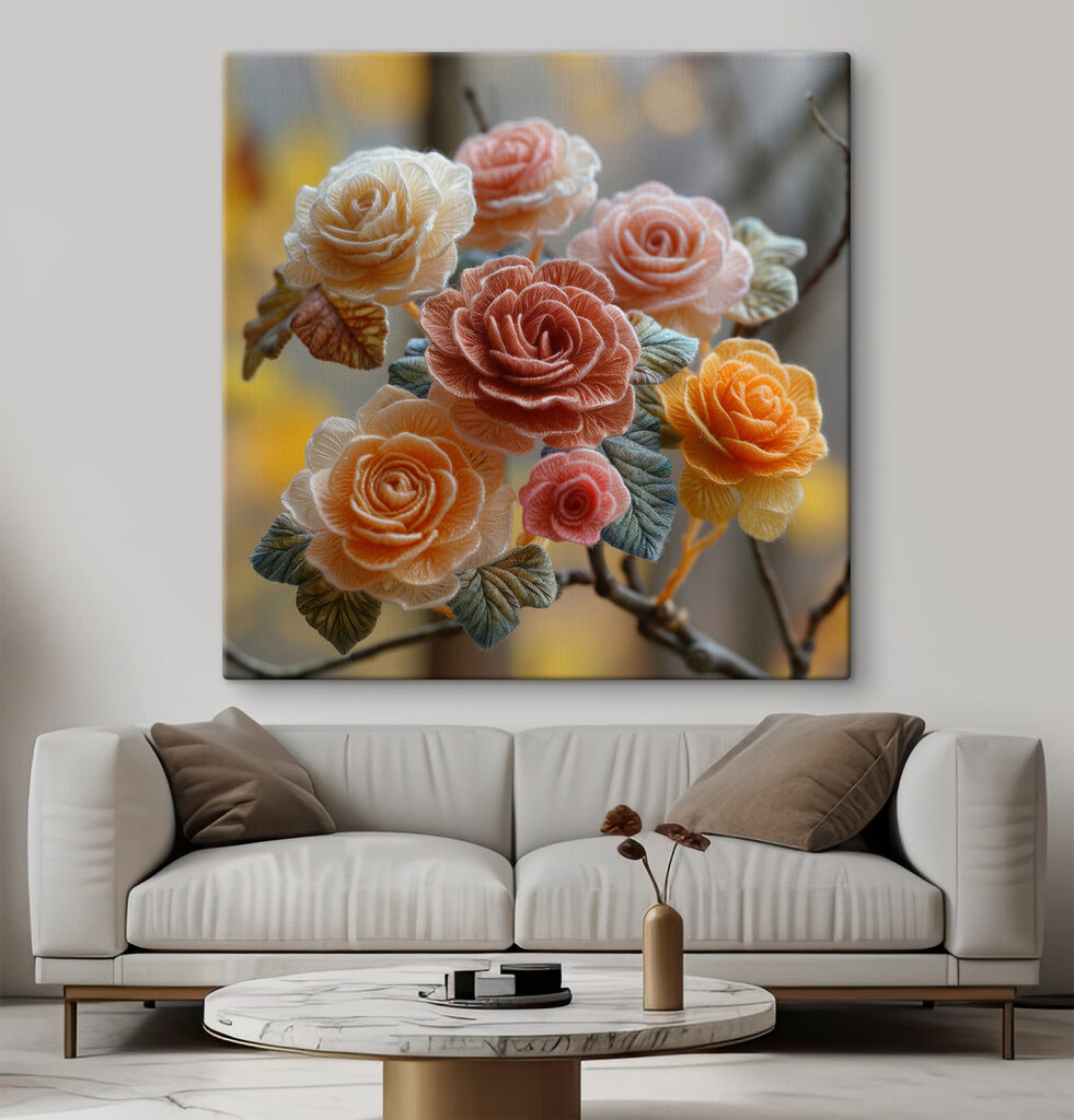 Beautiful roses in soft colors