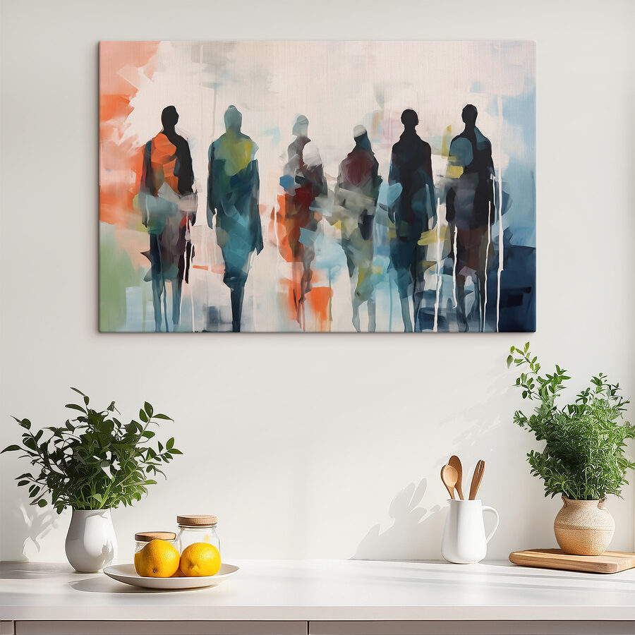 Grupa spacerujących osób Grupa spacerujących osób