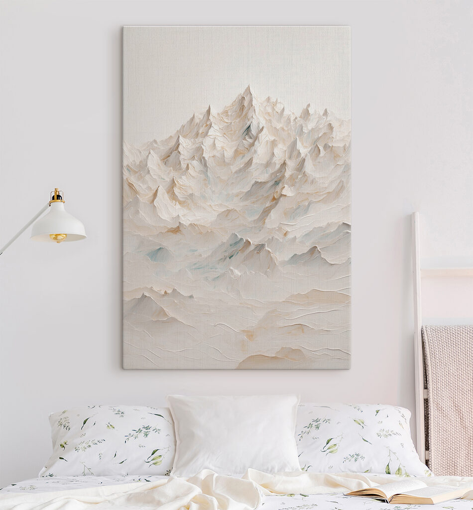Mountain range with many peaks