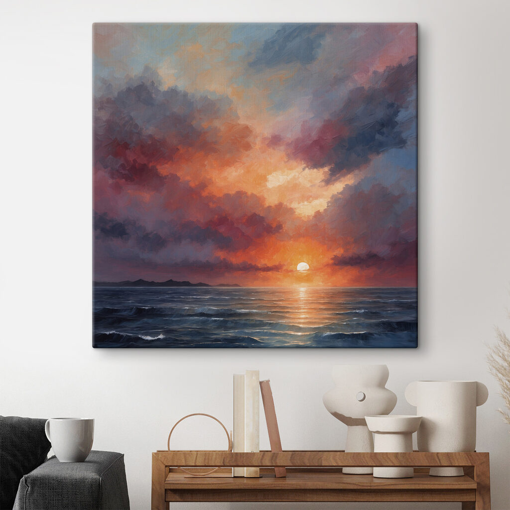 Sunset over the ocean