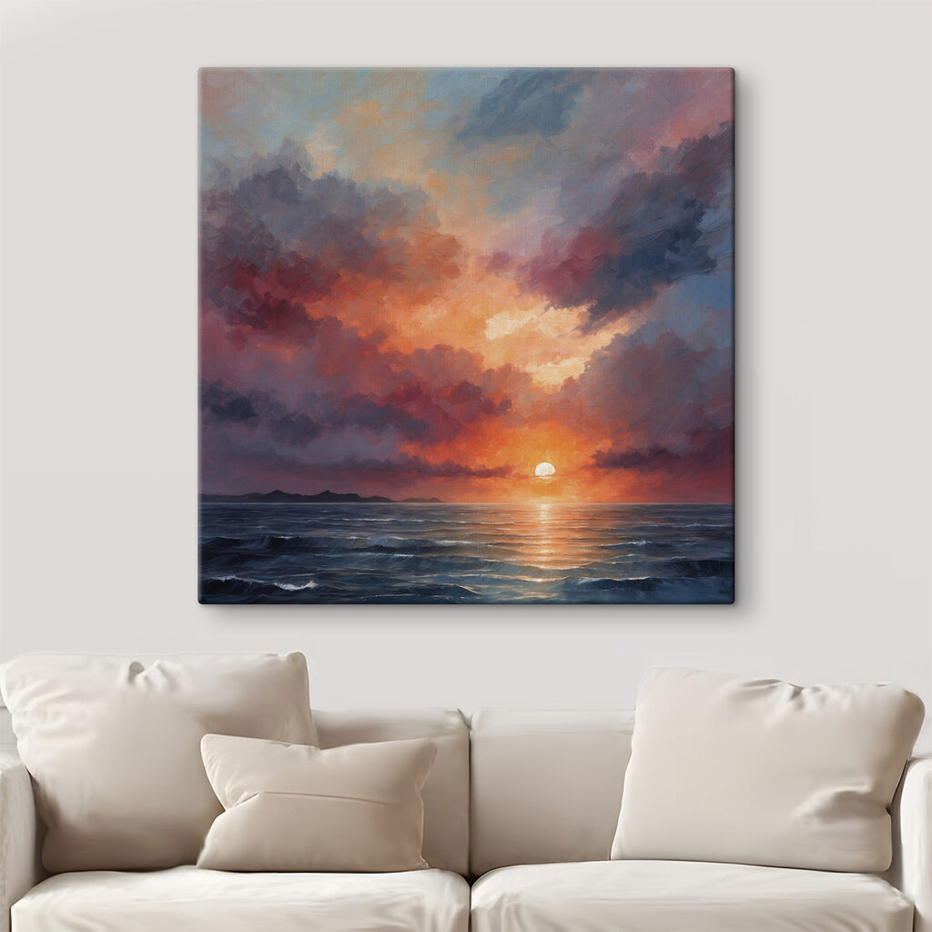 Sunset over the ocean