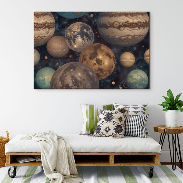 Grupa planet w przestrzeni kosmicznej Grupa planet w przestrzeni kosmicznej