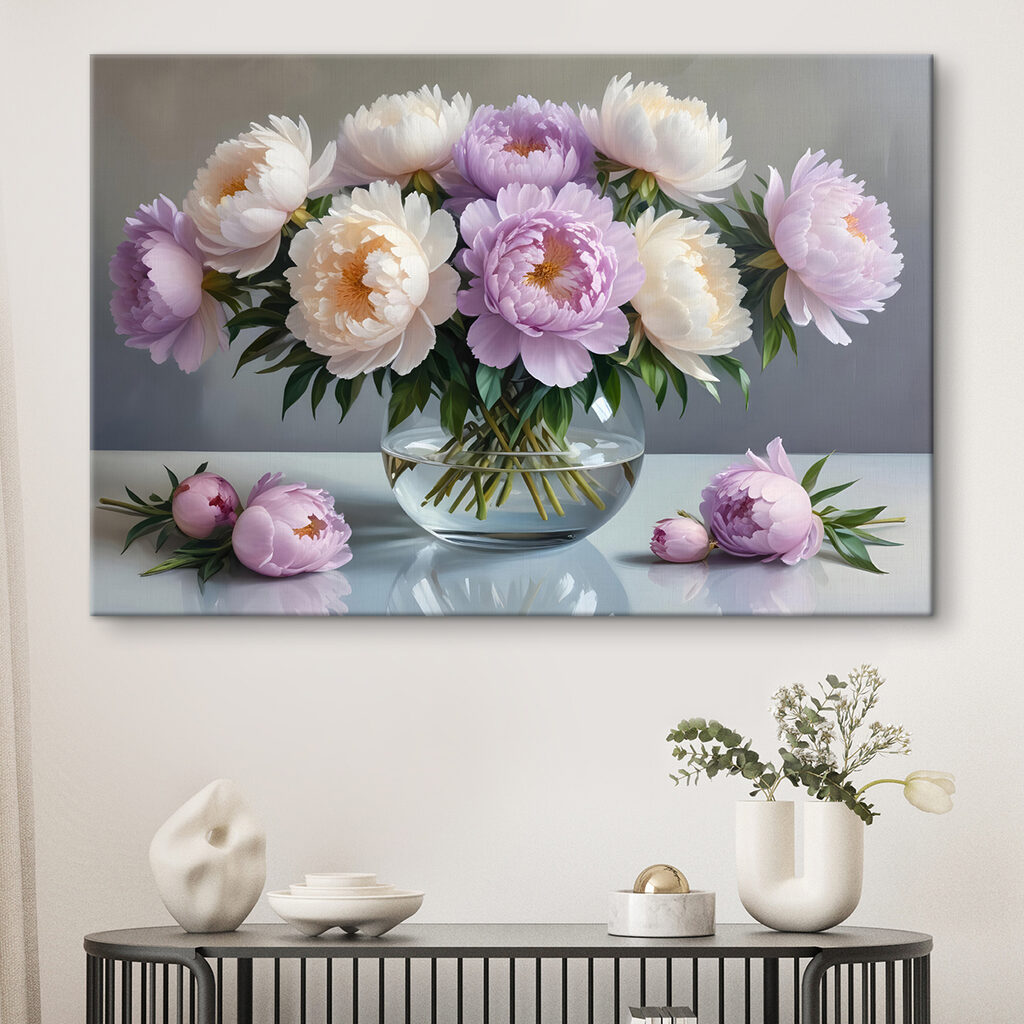 Vase of flowers on a table