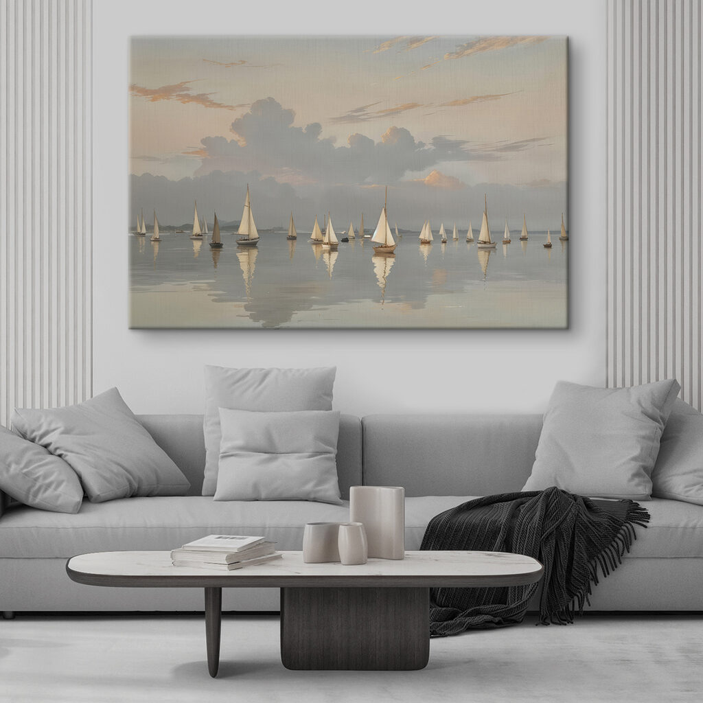 Group of sailboats on a body of water
