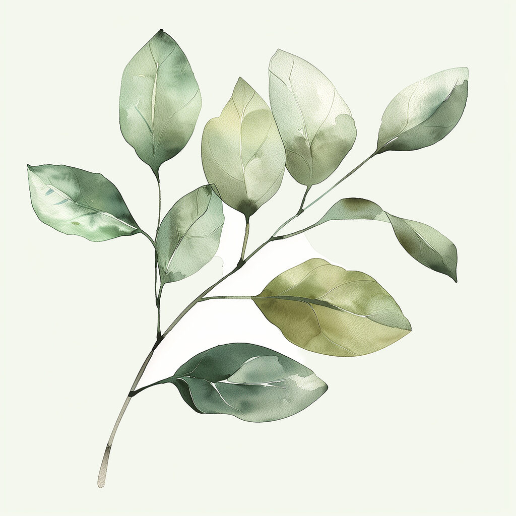 Green leafy plant with a white background