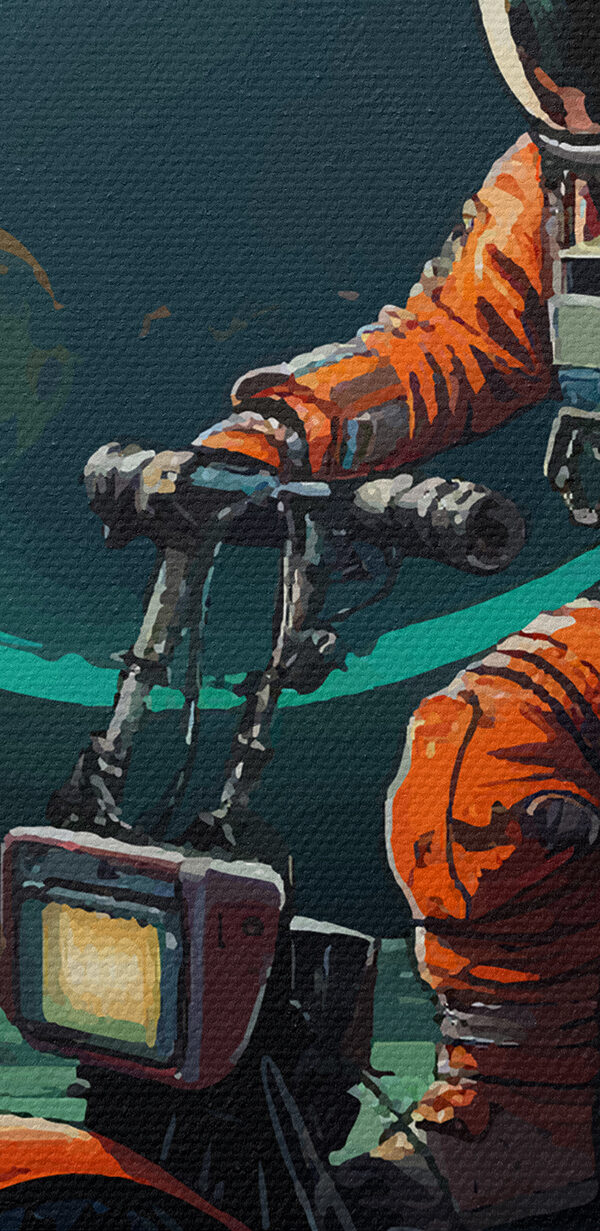 Astronauta na skuterze na Księżycu Astronauta na skuterze na Księżycu