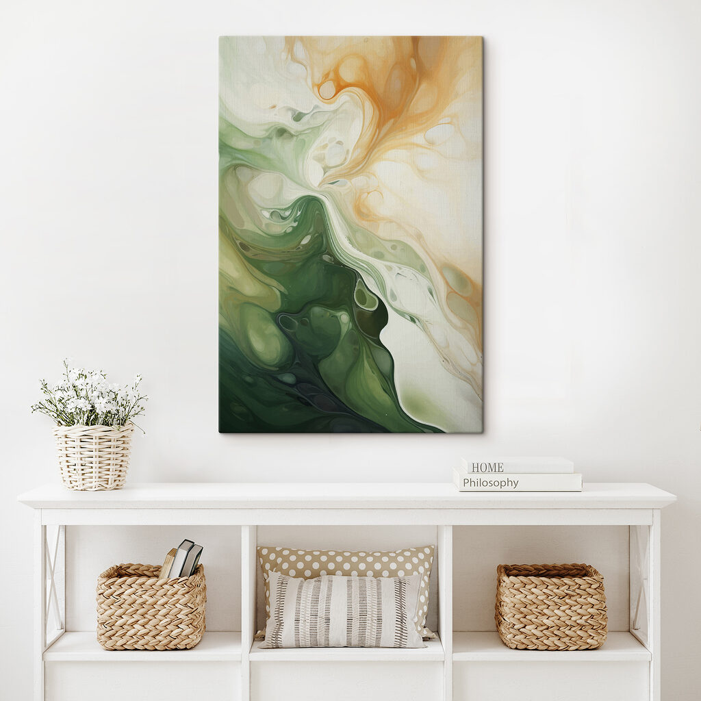 Close up of a painting