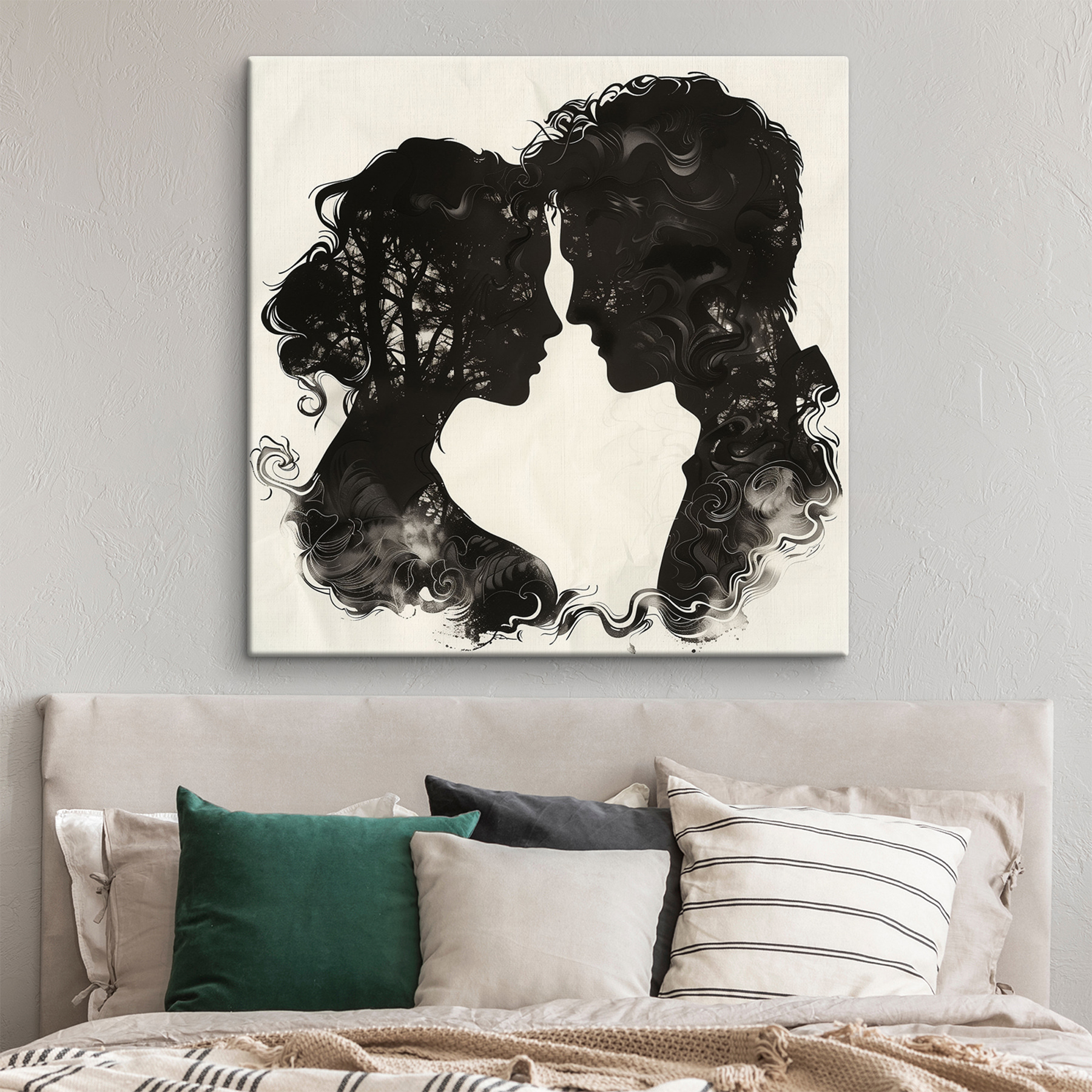 Man and woman face to face Man and woman face to face