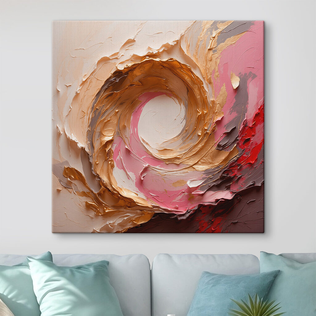 Swirl of paint on a wall