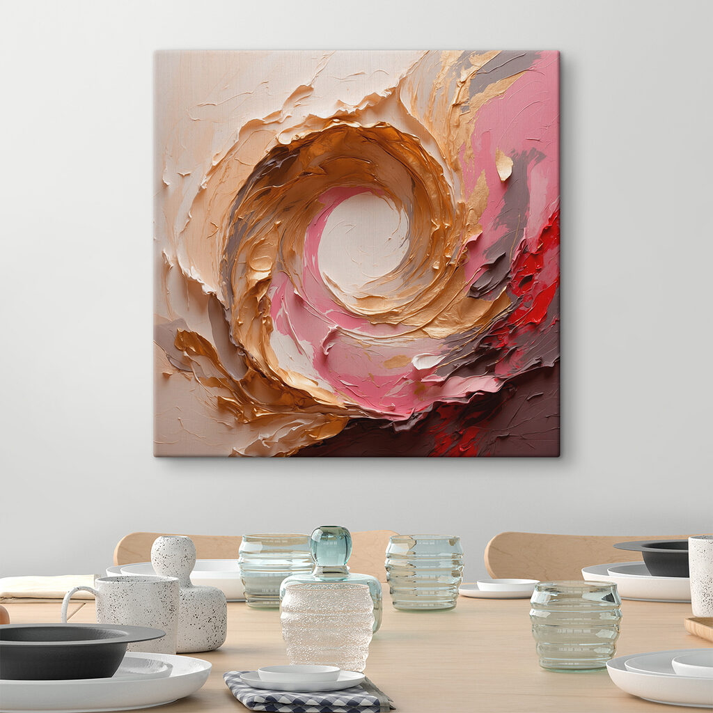 Swirl of paint on a wall