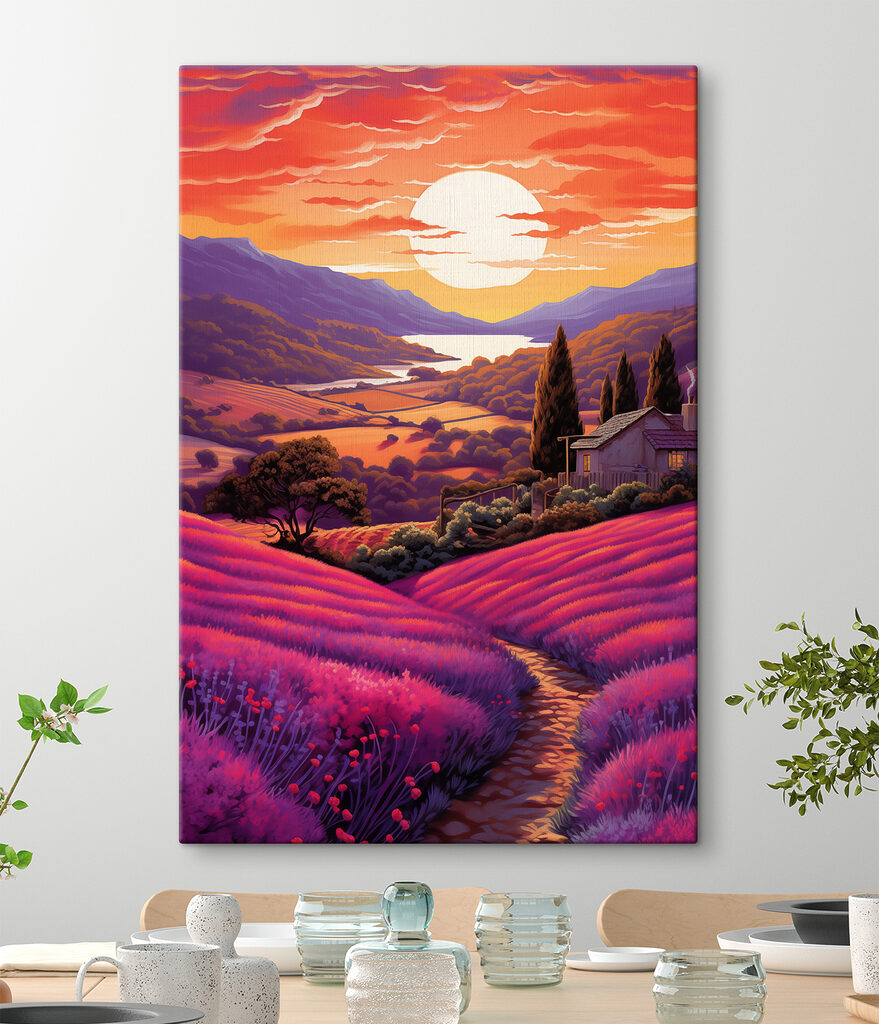 House in a field of lavender House in a field of lavender