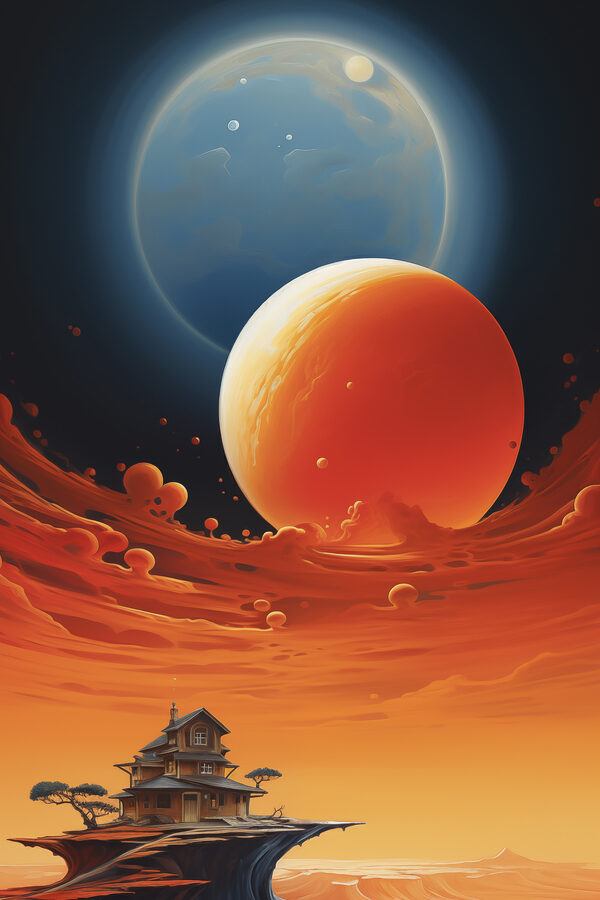 Dom na niebie z planetami Dom na niebie z planetami
