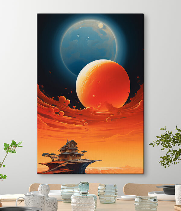 Dom na niebie z planetami Dom na niebie z planetami