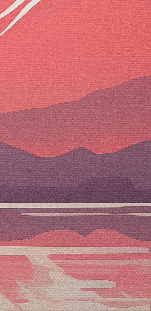 Mountain with a lake and trees