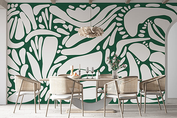 White and green pattern