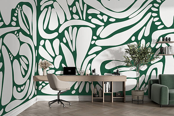 White and green pattern