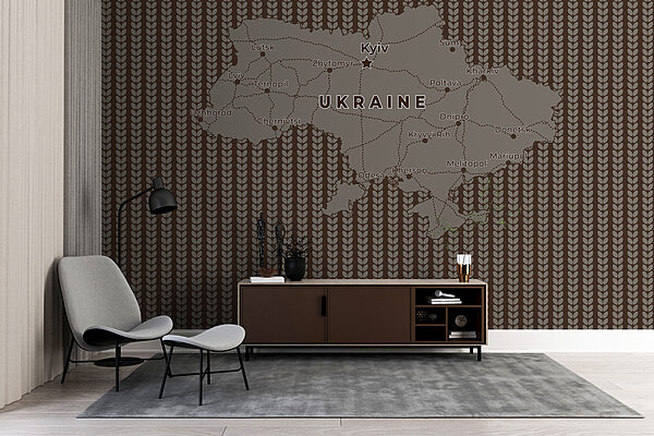 Mapa Ukrainy z liniami i miastami Mapa Ukrainy z liniami i miastami