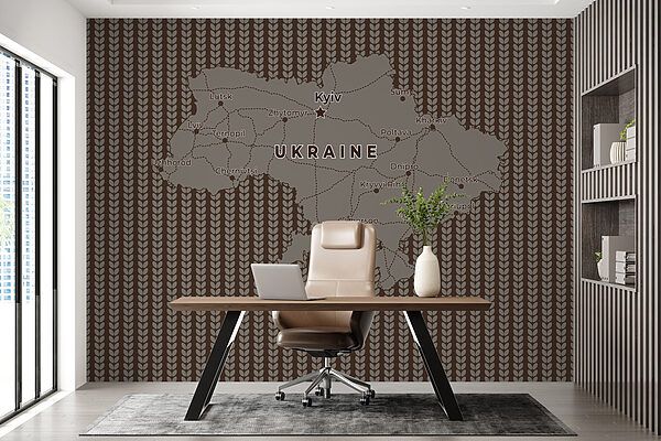 Mapa Ukrainy z liniami i miastami Mapa Ukrainy z liniami i miastami