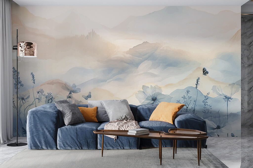 Painting of flowers and butterflies Painting of flowers and butterflies