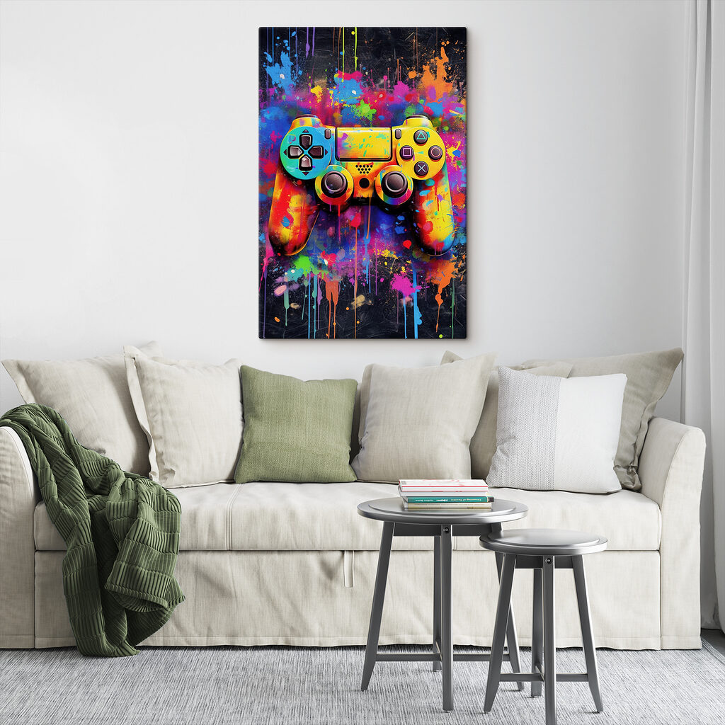 Colorful video game controller