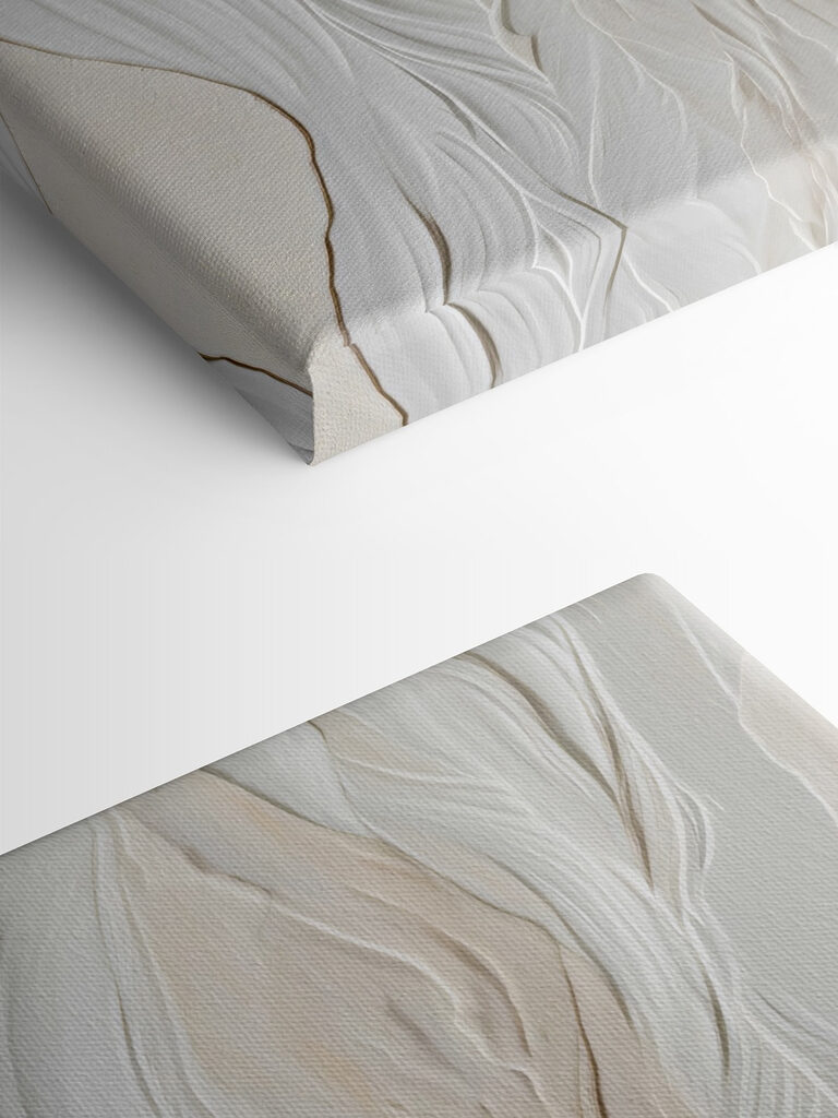 White wall with wavy lines