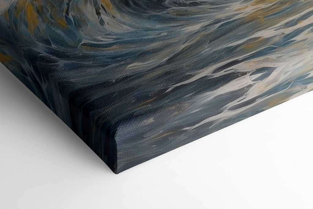 Painting of a man standing in the water