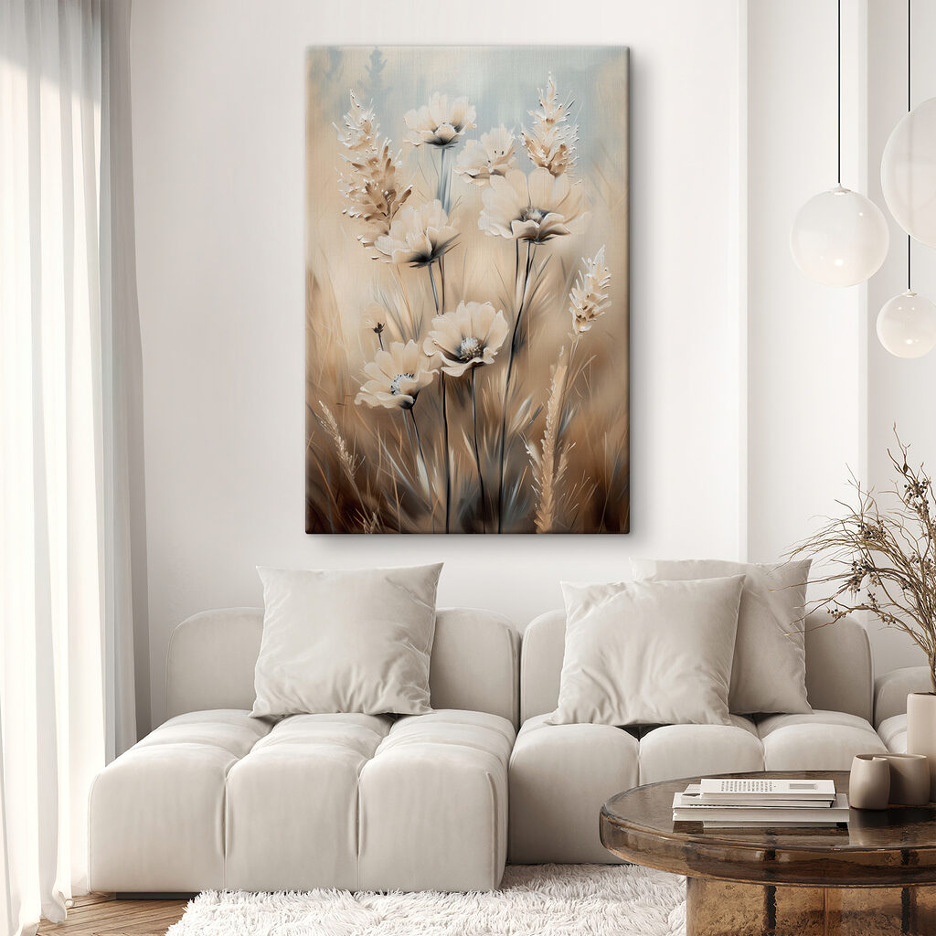 Painting of flowers and grass Painting of flowers and grass