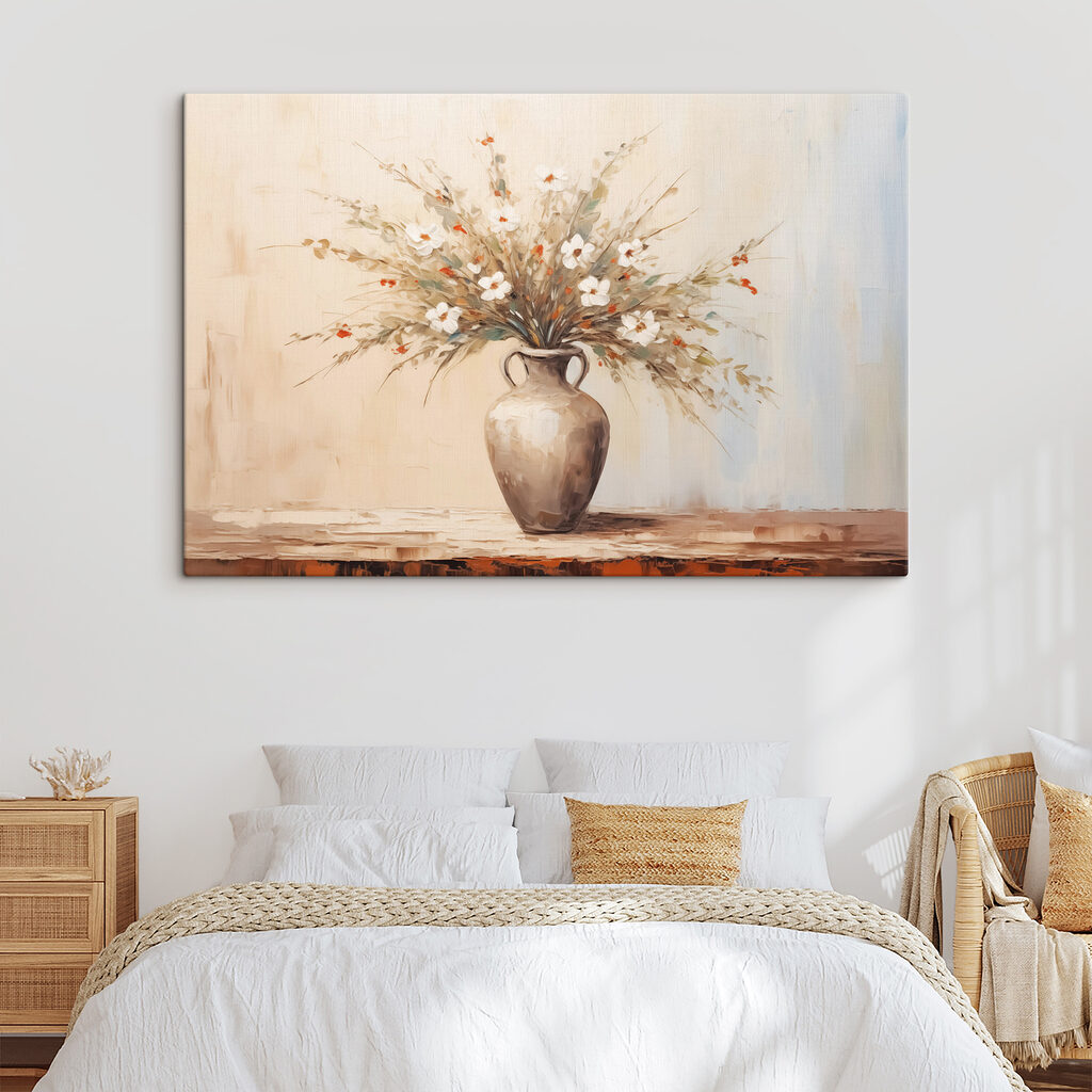 Painting of flowers in a vase Painting of flowers in a vase