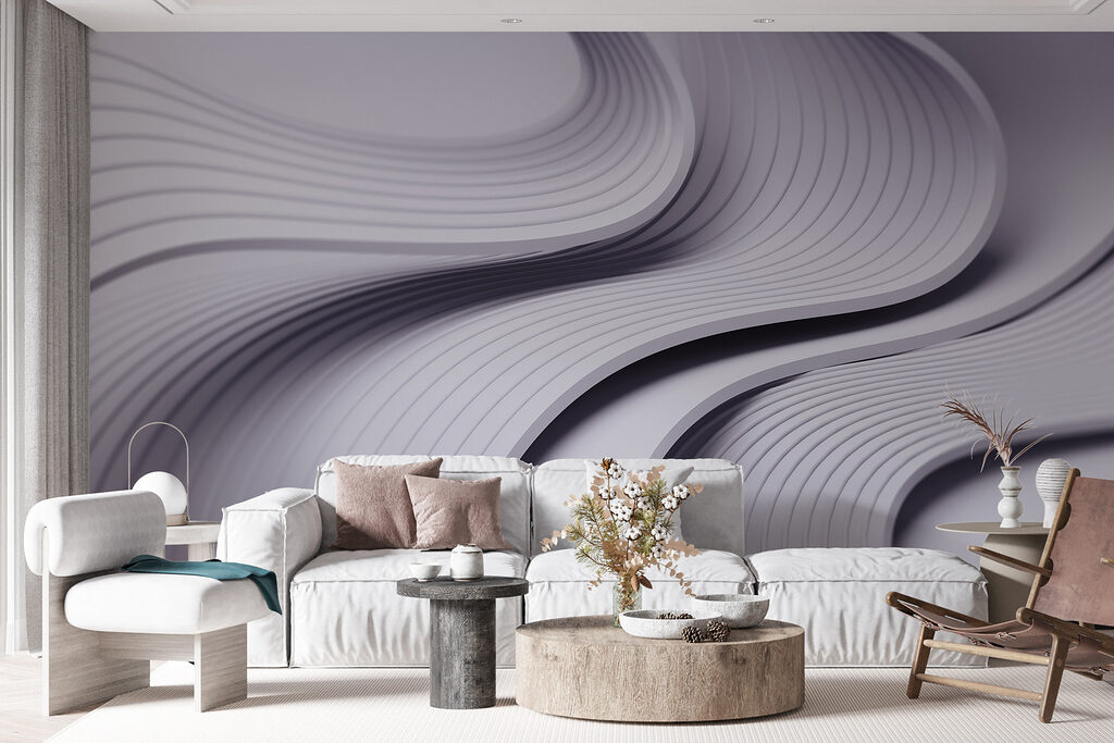 White and grey wavy lines