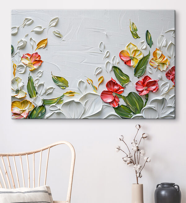 Painting of flowers and leaves Painting of flowers and leaves
