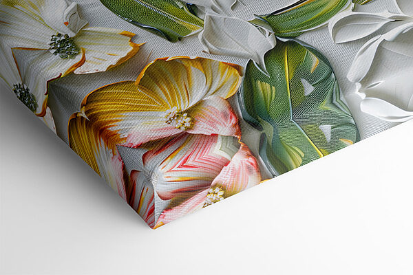 Painting of flowers and leaves Painting of flowers and leaves