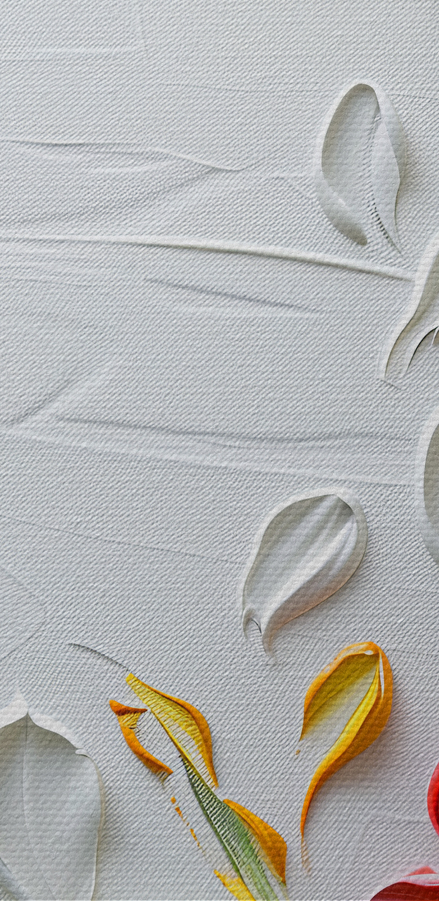 Painting of flowers and leaves Painting of flowers and leaves
