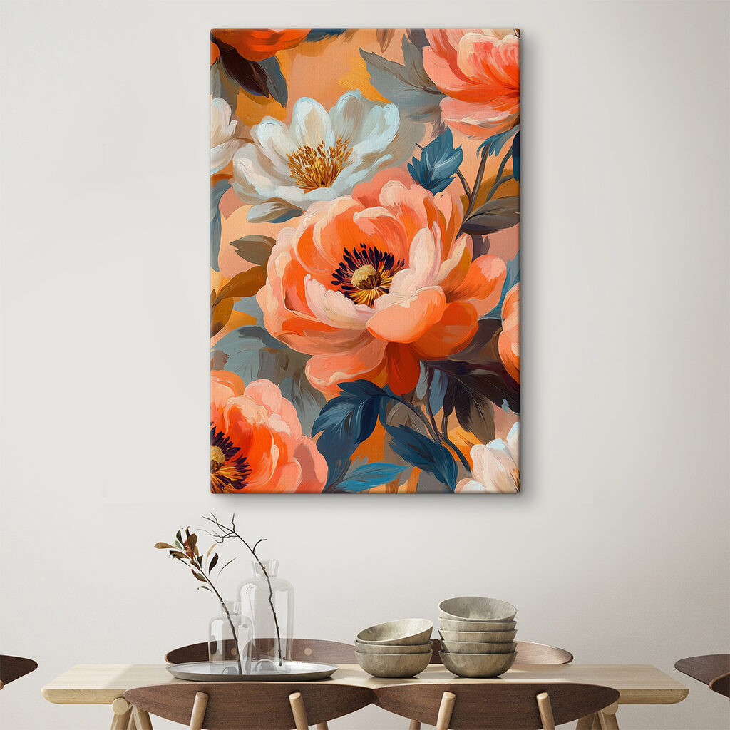 Vibrant blooms in soft pastel hues