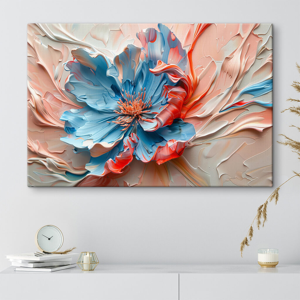 Blue and pink flower Blue and pink flower