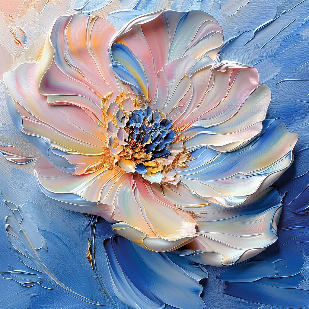 Delicate flower in soft pastel hues Delicate flower in soft pastel hues